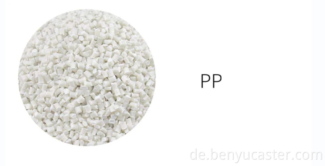 4 -Zoll -Krankenhausbett Caster PP in Weiß mit Bremse 390 kg große Belastungskapazität